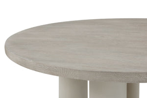 Theodore Alexander Maxwell Round Dining Table Cashmere, Dove – side view