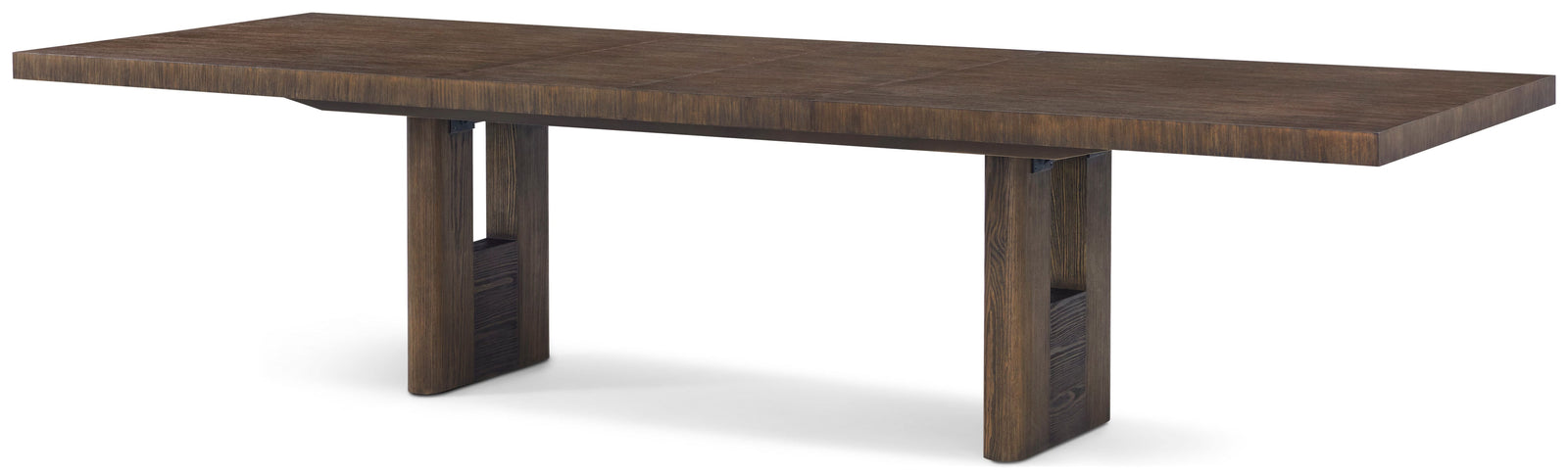 Theodore Alexander Urbane Rectangular Extension Dining Table Campfire – front view