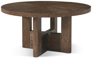 Theodore Alexander Urbane Round Extension Dining Table Campfire – side view