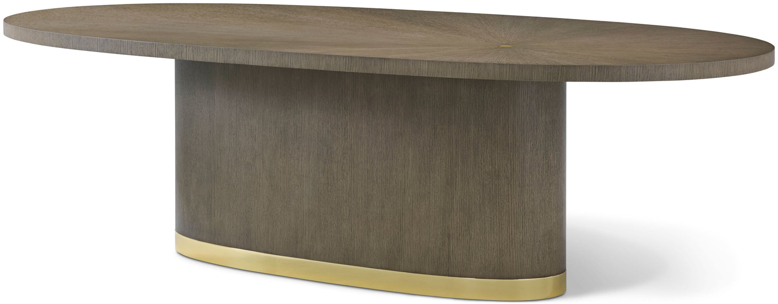 Theodore Alexander Judith Leiber Oval Dining Table Mink – front view