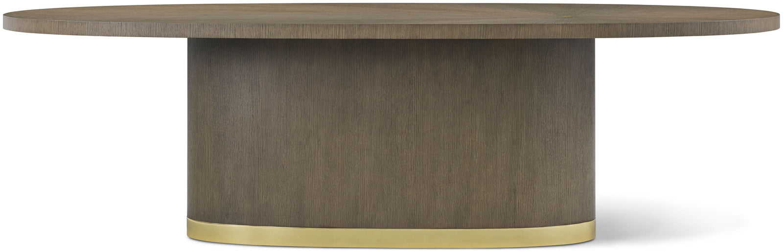 Theodore Alexander Judith Leiber Oval Dining Table Mink – angle view