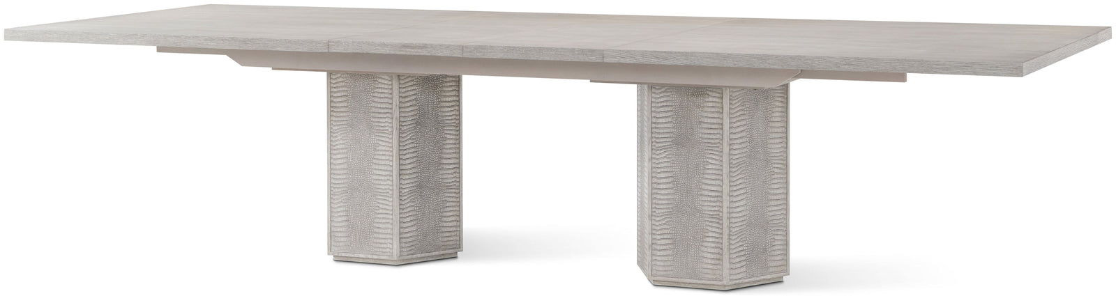 Theodore Alexander Spencer St. James Rectangular Dining Table Argento – front view