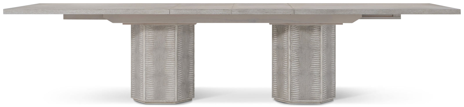 Theodore Alexander Spencer St. James Rectangular Dining Table Argento – angle view