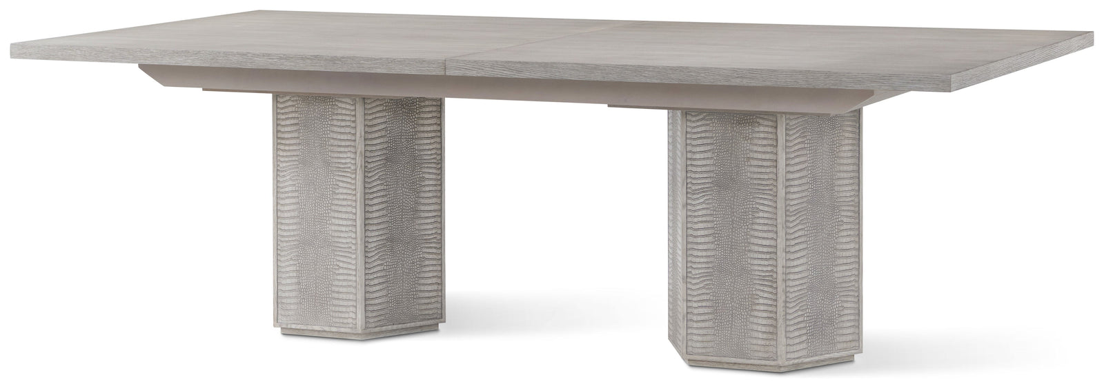 Theodore Alexander Spencer St. James Rectangular Dining Table Argento – side view