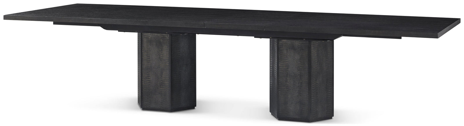 Theodore Alexander Spencer St. James Rectangular Dining Table Onyx, Lusso Onyx – front view