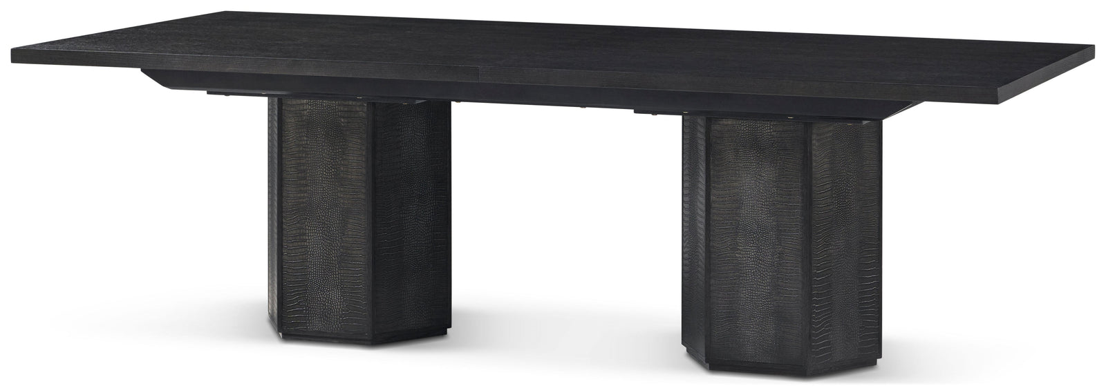 Theodore Alexander Spencer St. James Rectangular Dining Table Onyx, Lusso Onyx – side view