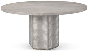 Theodore Alexander Spencer St. James Round Dining Table Argento – front view