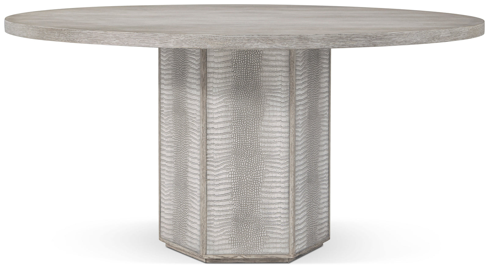 Theodore Alexander Spencer St. James Round Dining Table Argento – angle view