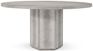 Theodore Alexander Spencer St. James Round Dining Table Argento – angle view