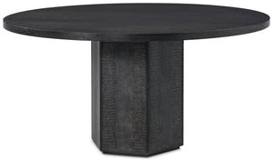 Theodore Alexander Spencer St. James Round Dining Table Lusso Onyx, Onyx – front view