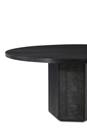 Theodore Alexander Spencer St. James Round Dining Table Lusso Onyx, Onyx – side view