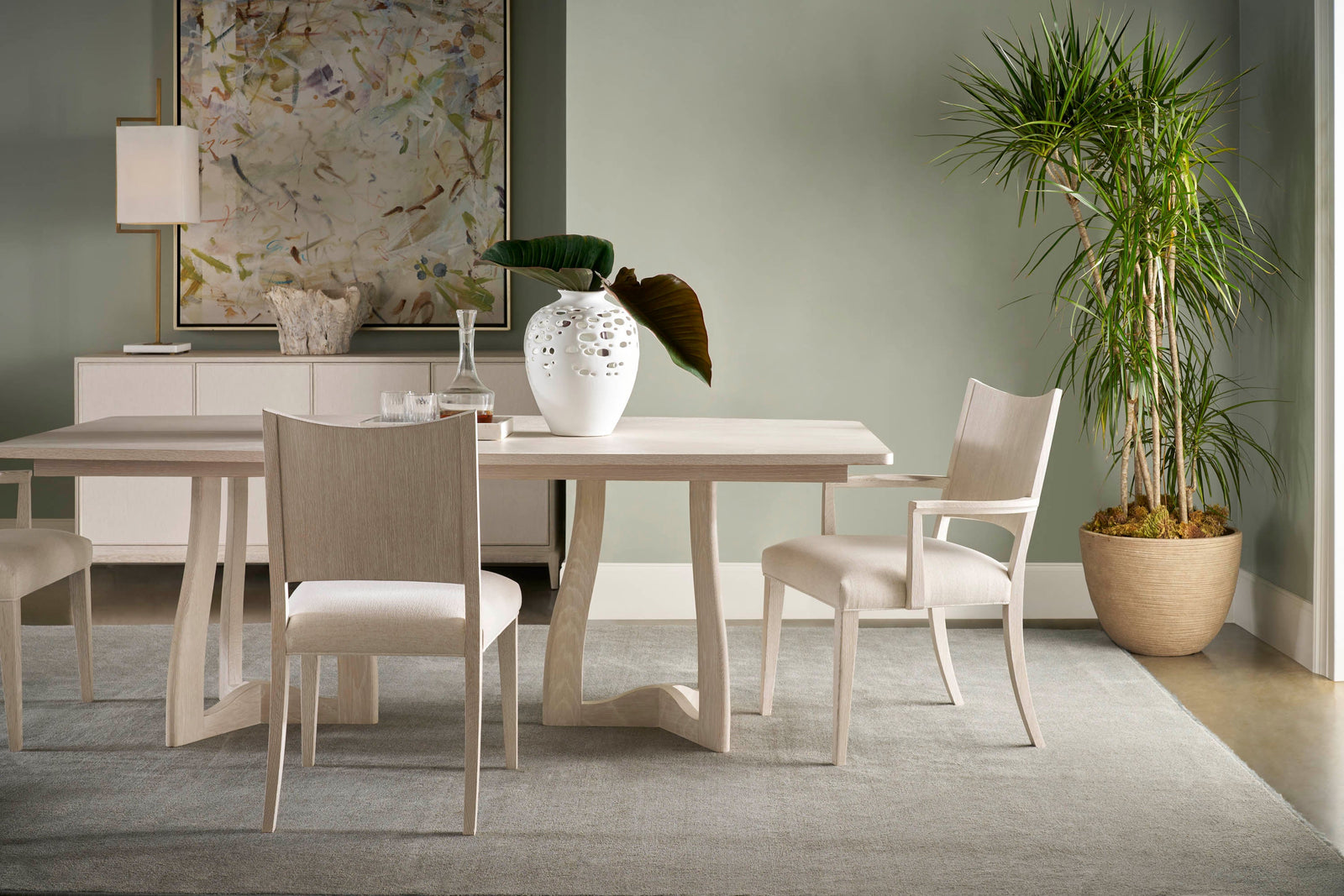 Theodore Alexander Vero Extension Dining Table Sandbar – room setting