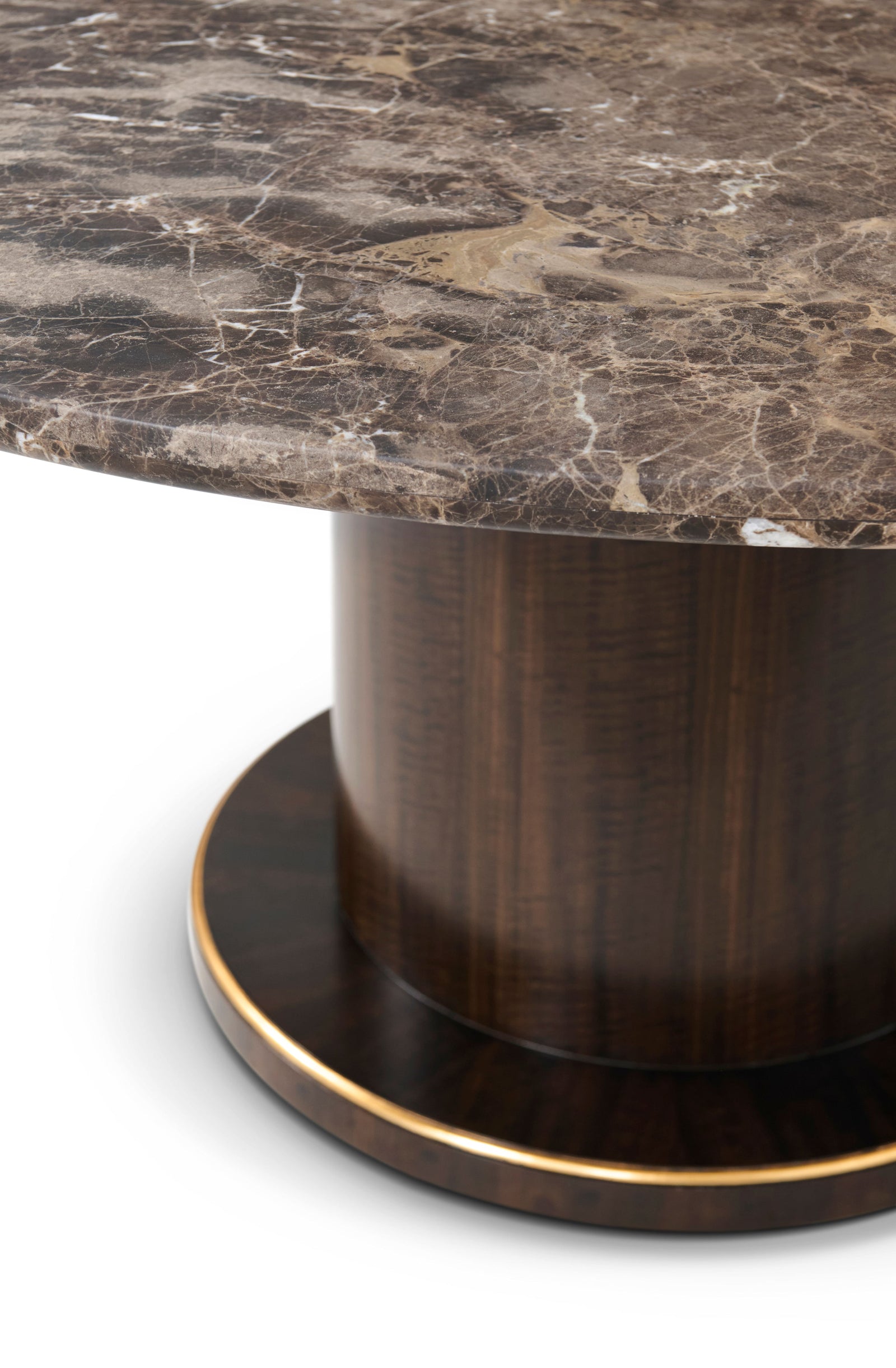 Theodore Alexander Belgravia Marble Top Dining Table – side view