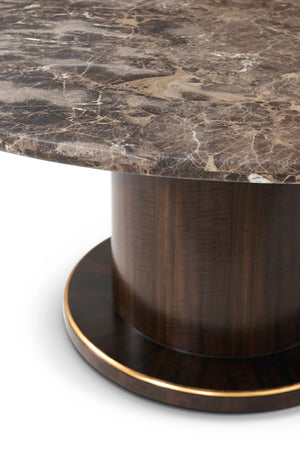 Theodore Alexander Belgravia Marble Top Dining Table – side view