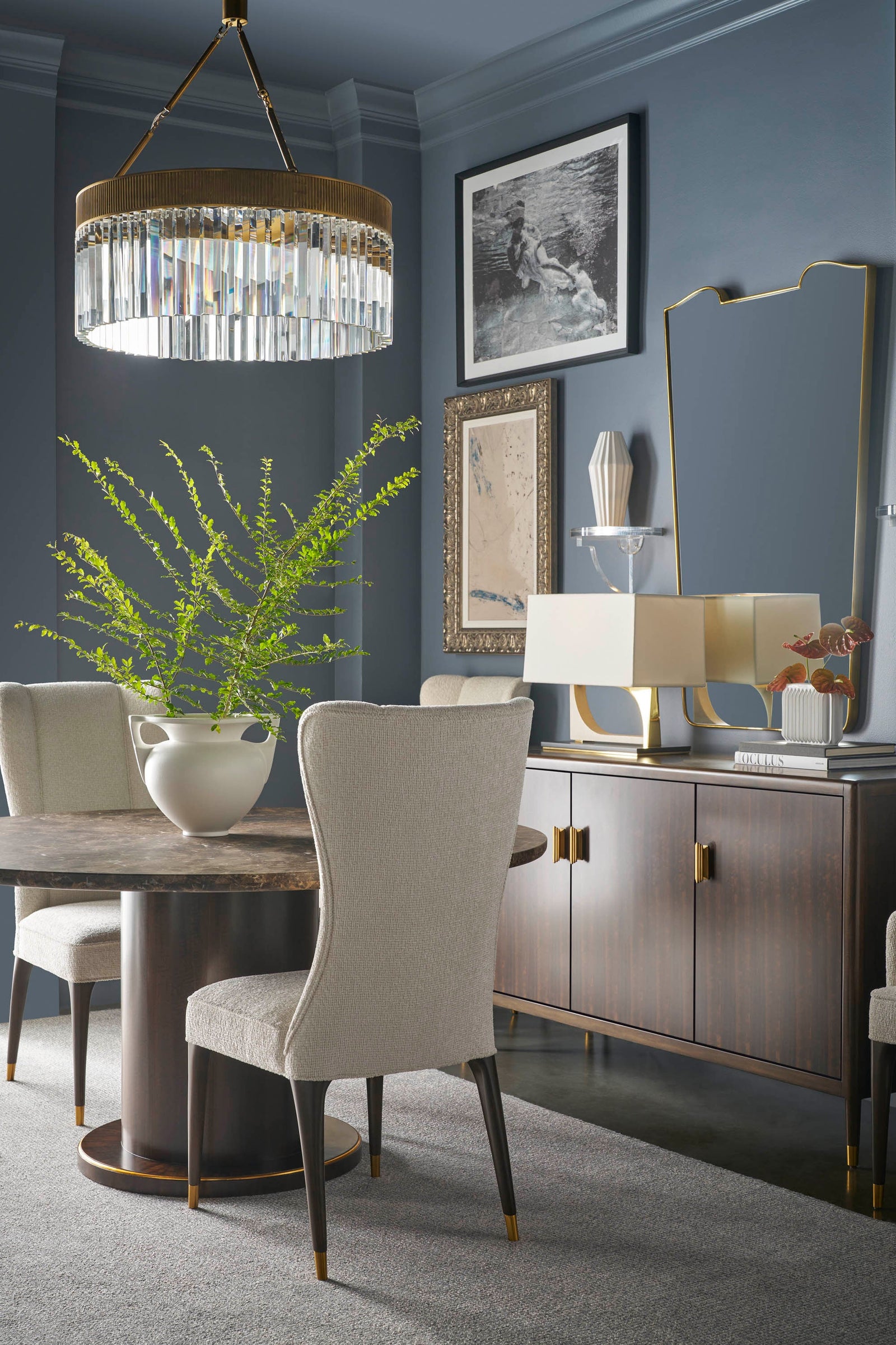 Theodore Alexander Belgravia Marble Top Dining Table – room setting
