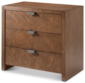 Theodore Alexander Catalina Three Drawer Nightstand Earth – angle view