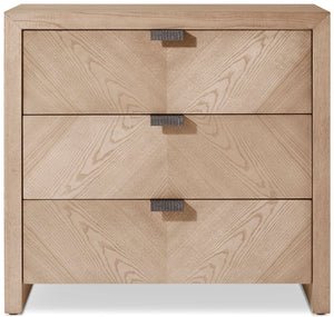 Theodore Alexander Catalina Three Drawer Nightstand Dune – front view