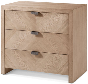 Theodore Alexander Catalina Three Drawer Nightstand Dune – angle view