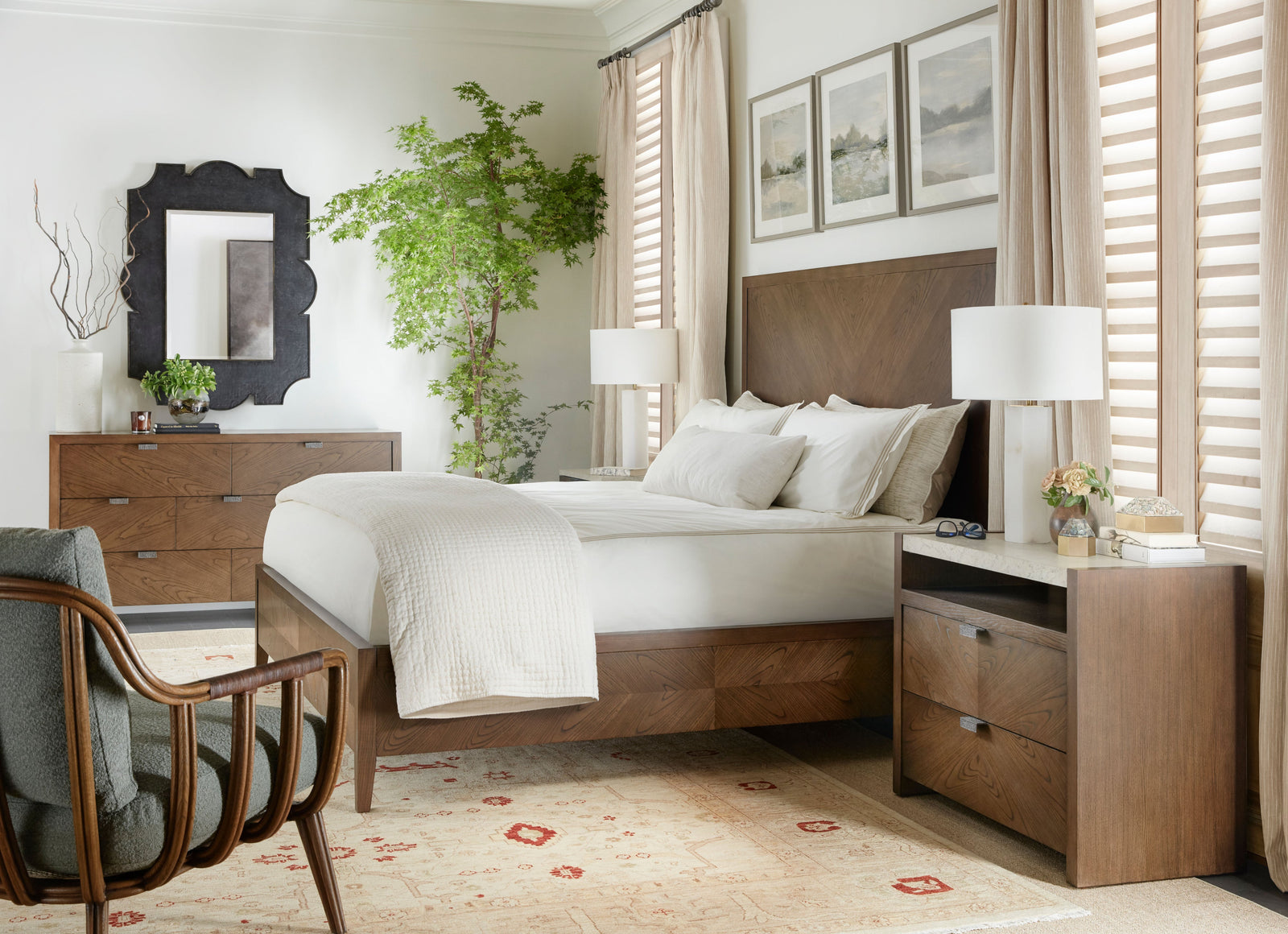 Theodore Alexander Catalina Dresser Earth – room setting