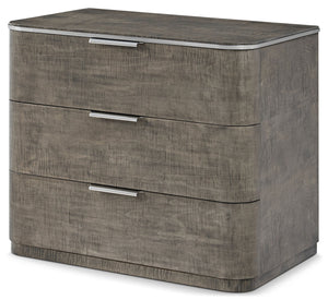 Theodore Alexander Hudson Three Drawer Nightstand – angle view
