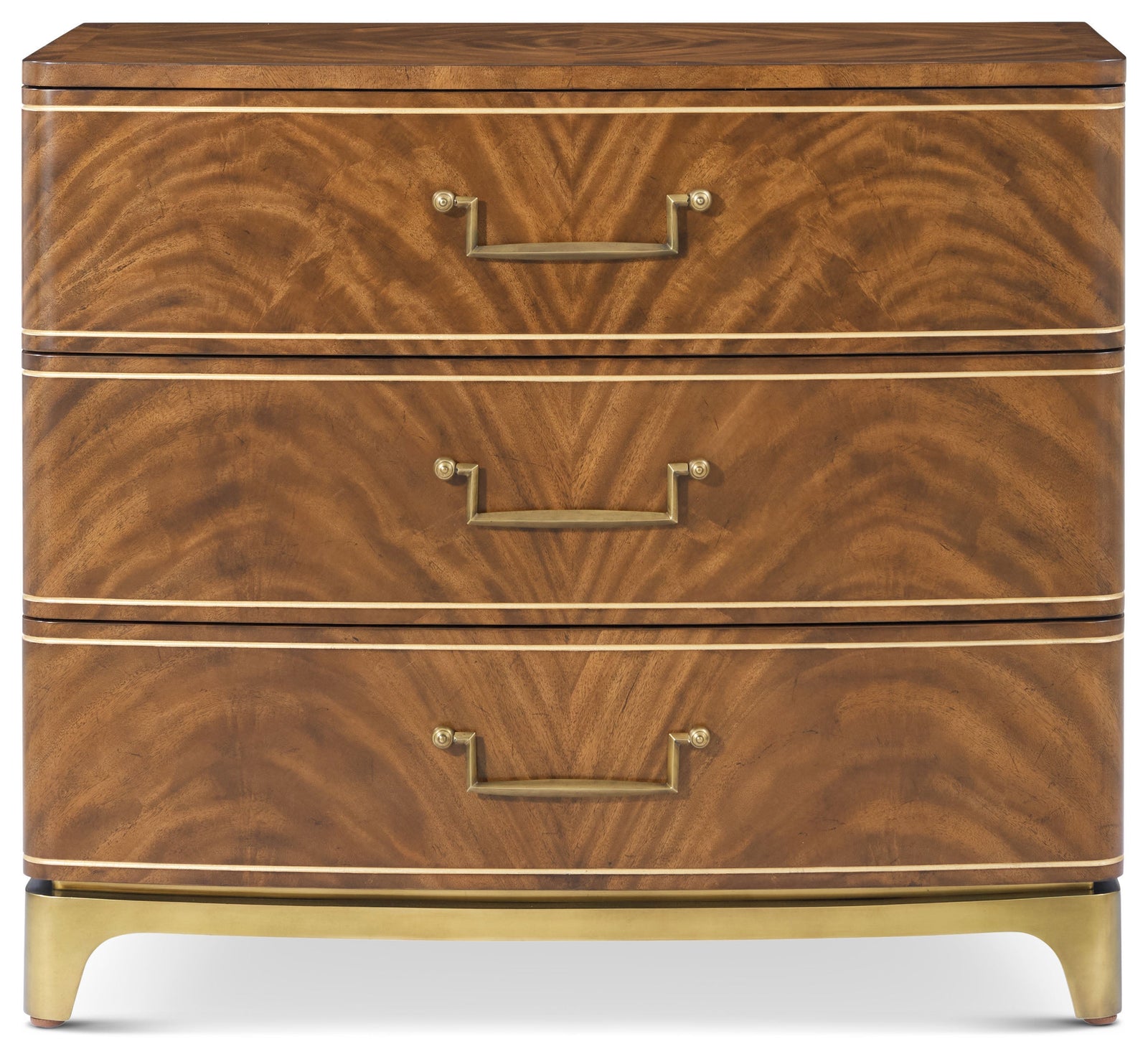 Theodore Alexander Spencer London Burl Nightstand – front view