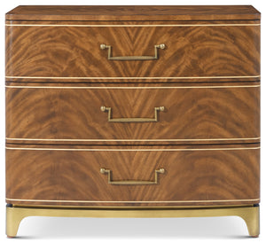 Theodore Alexander Spencer London Burl Nightstand – front view