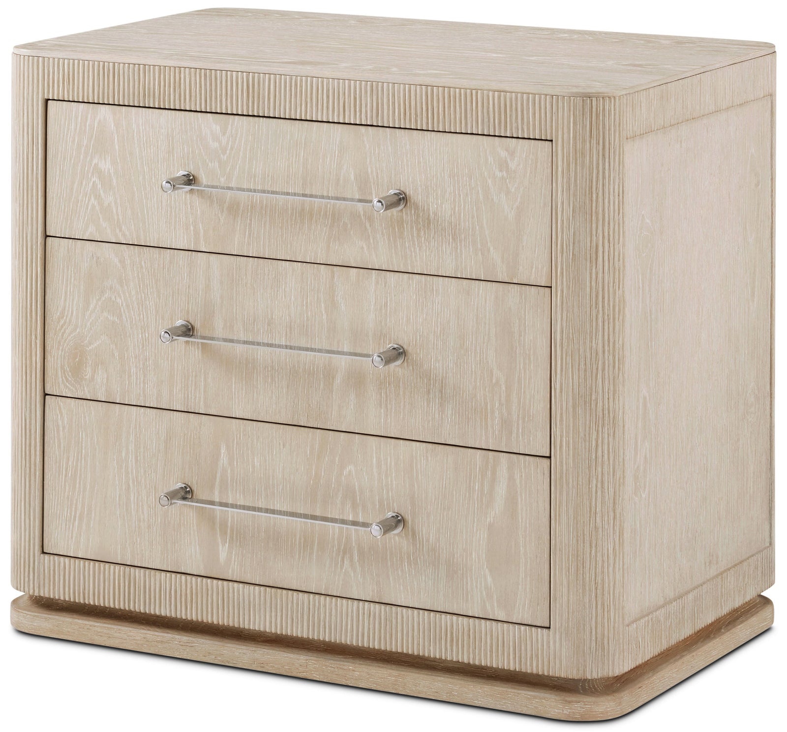 Theodore Alexander Horizon Three Drawer Nightstand – angle view