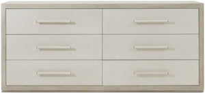 Theodore Alexander Maxwell 6-Drawer Dresser Cashmere, Dove – front view