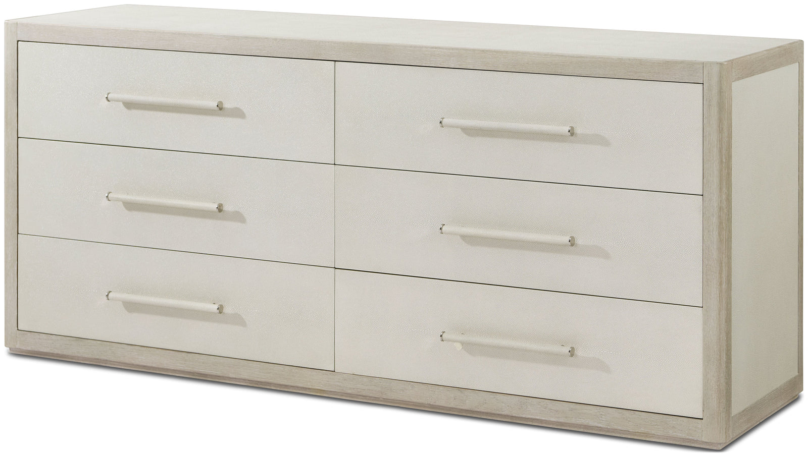 Theodore Alexander Maxwell 6-Drawer Dresser Cashmere, Dove – angle view