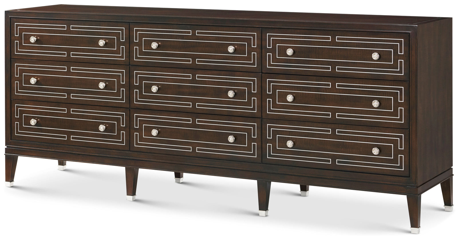 Theodore Alexander Spencer London 9-Drawer Dresser – angle view