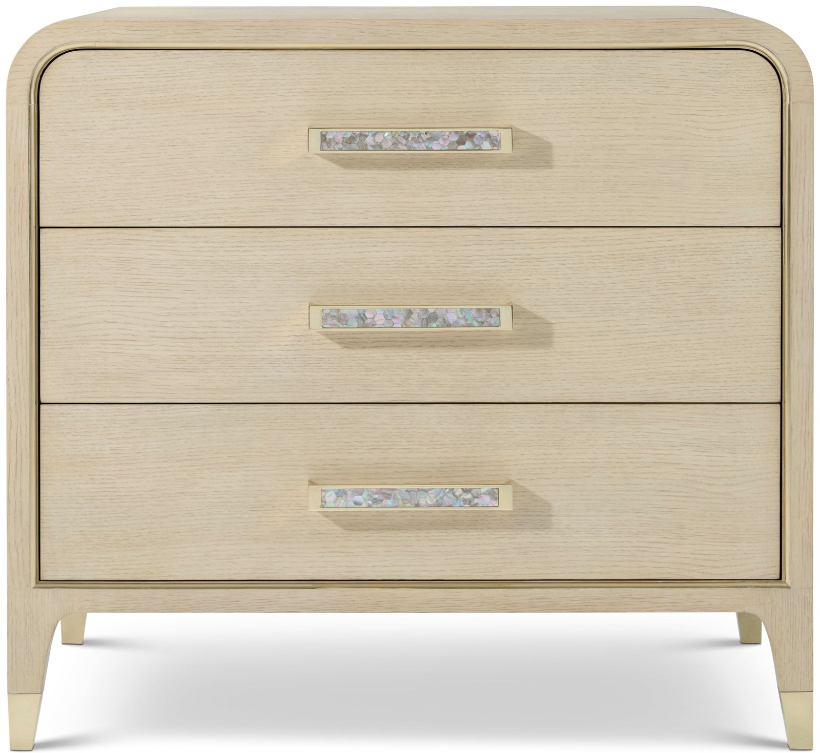 Theodore Alexander Judith Leiber 3-Drawer Nightstand JL Martini – front view