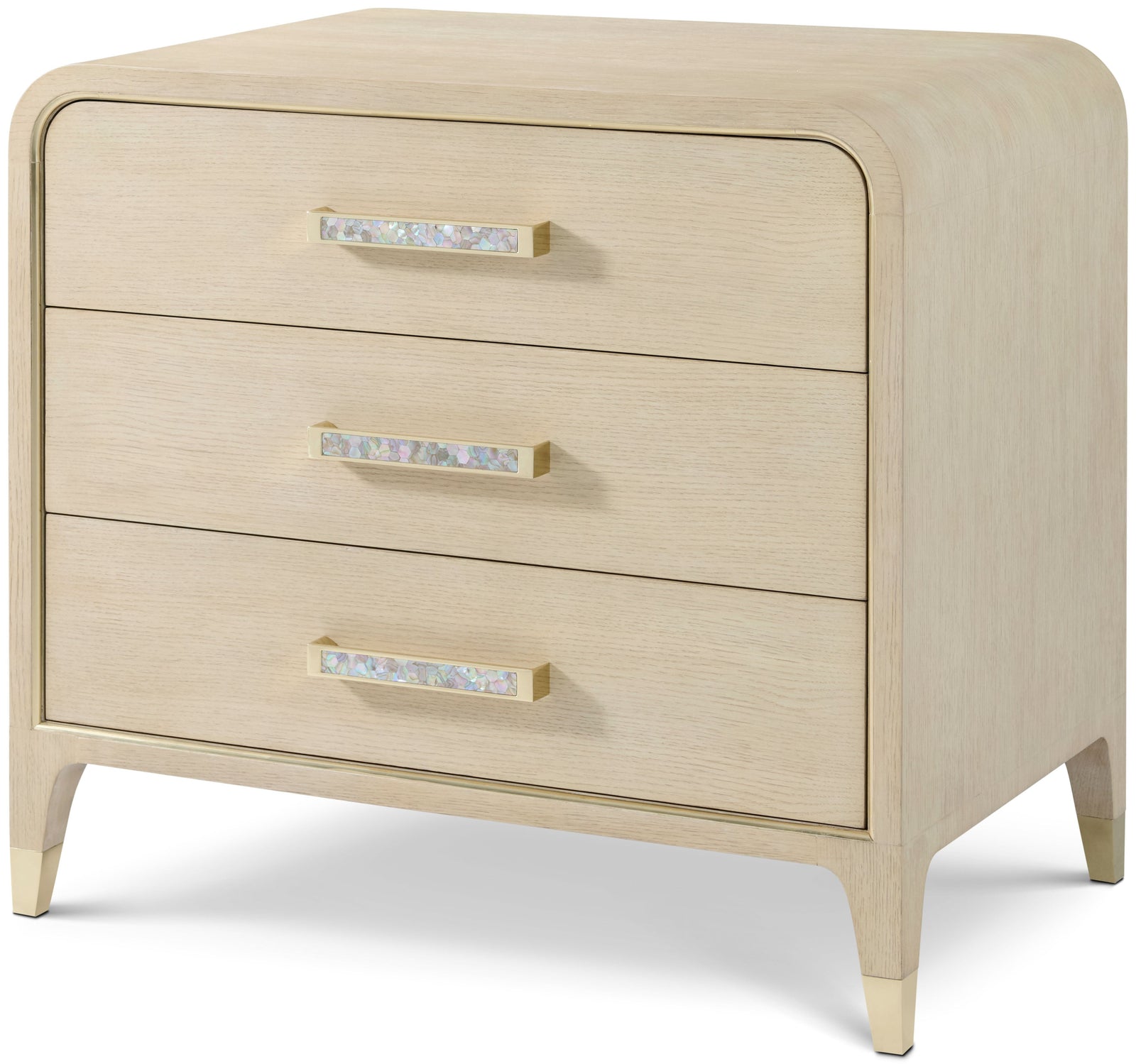 Theodore Alexander Judith Leiber 3-Drawer Nightstand JL Martini – angle view