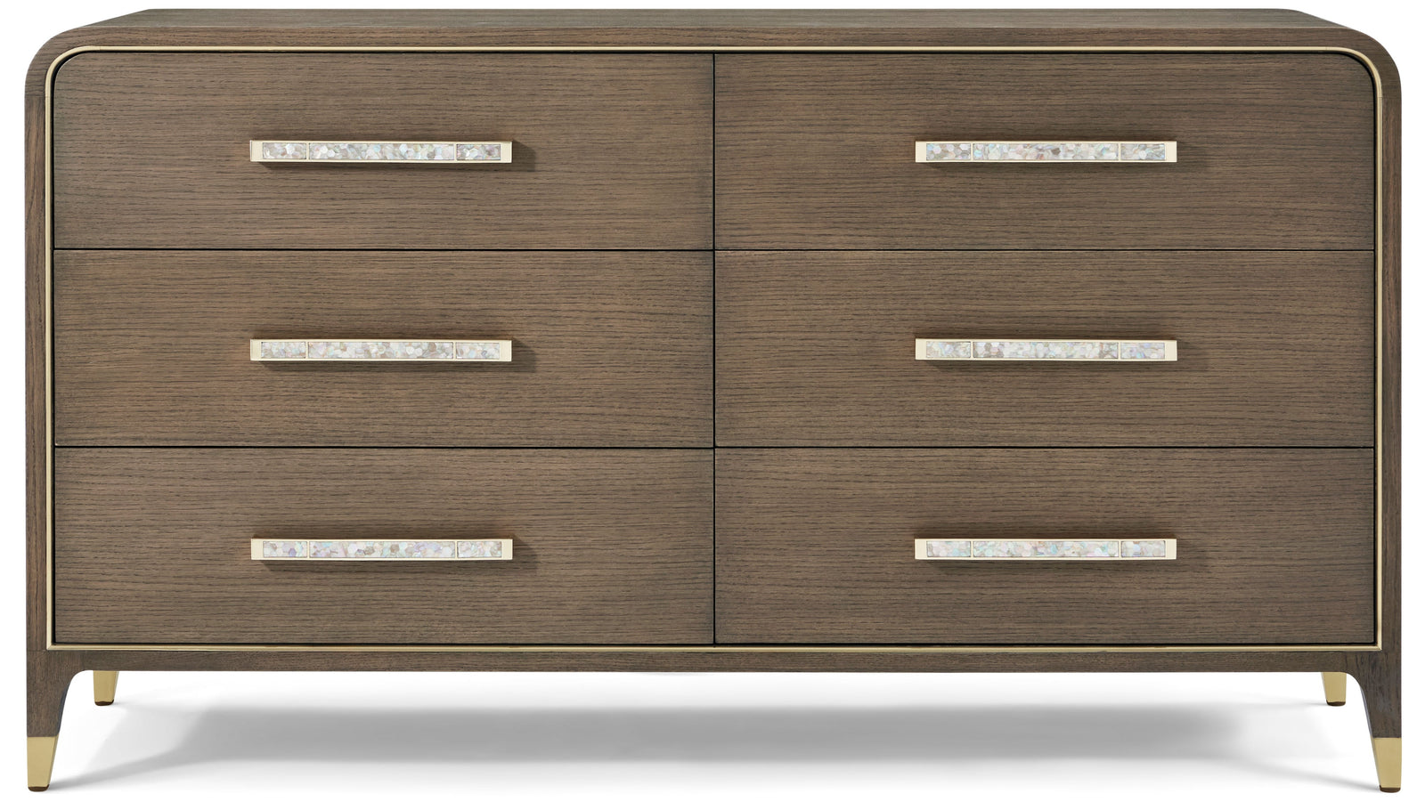 Theodore Alexander Judith Leiber 6-Drawer Dresser Mink – front view