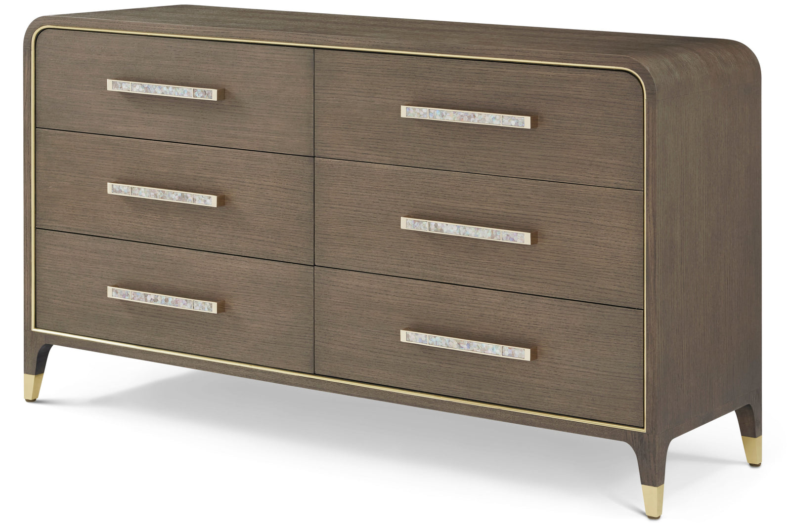 Theodore Alexander Judith Leiber 6-Drawer Dresser Mink – angle view