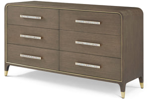 Theodore Alexander Judith Leiber 6-Drawer Dresser Mink – angle view