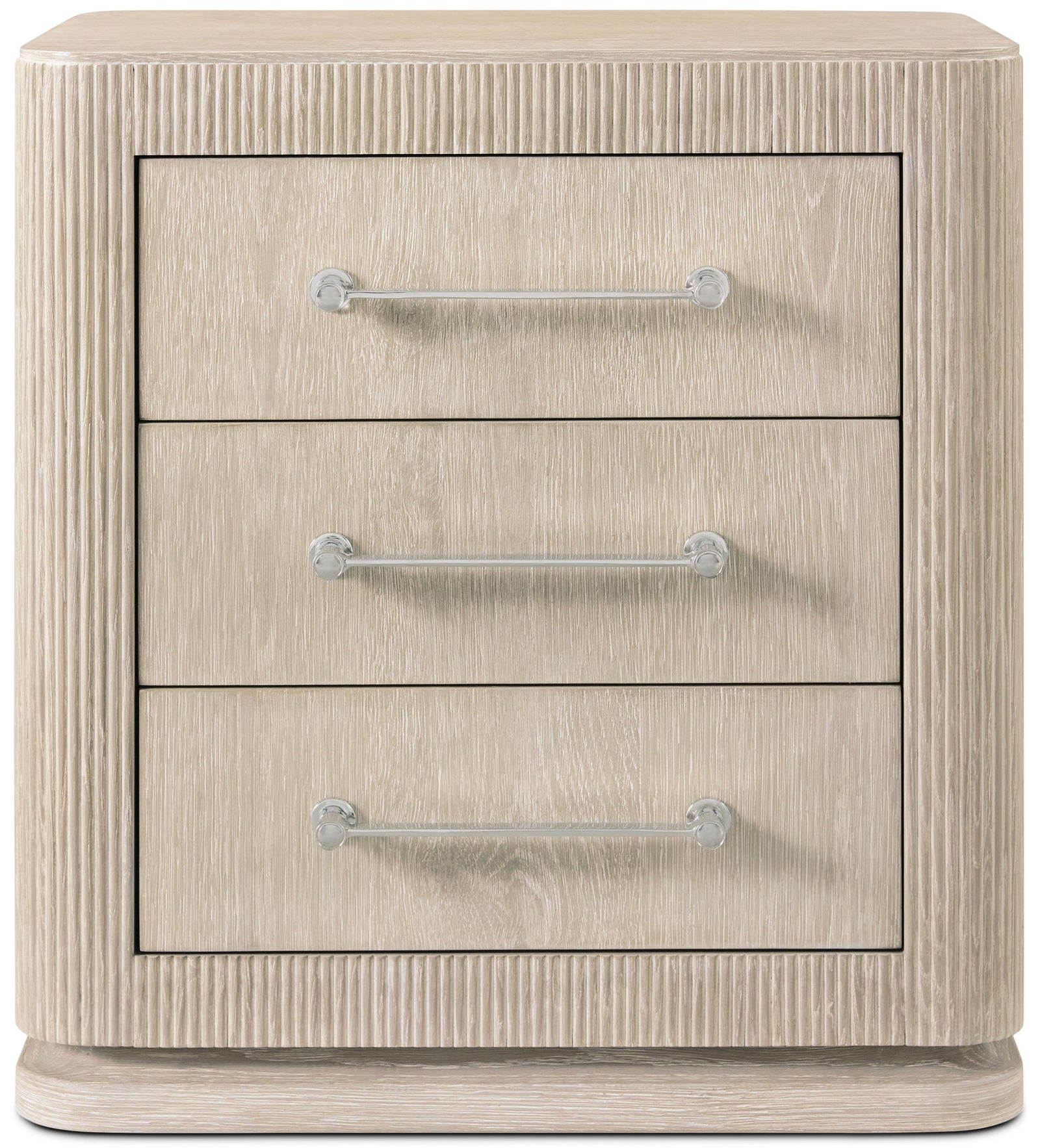 Theodore Alexander Horizon Three Drawer Small Nightstand – front view