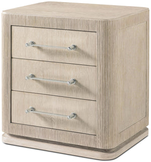 Theodore Alexander Horizon Three Drawer Small Nightstand – angle view