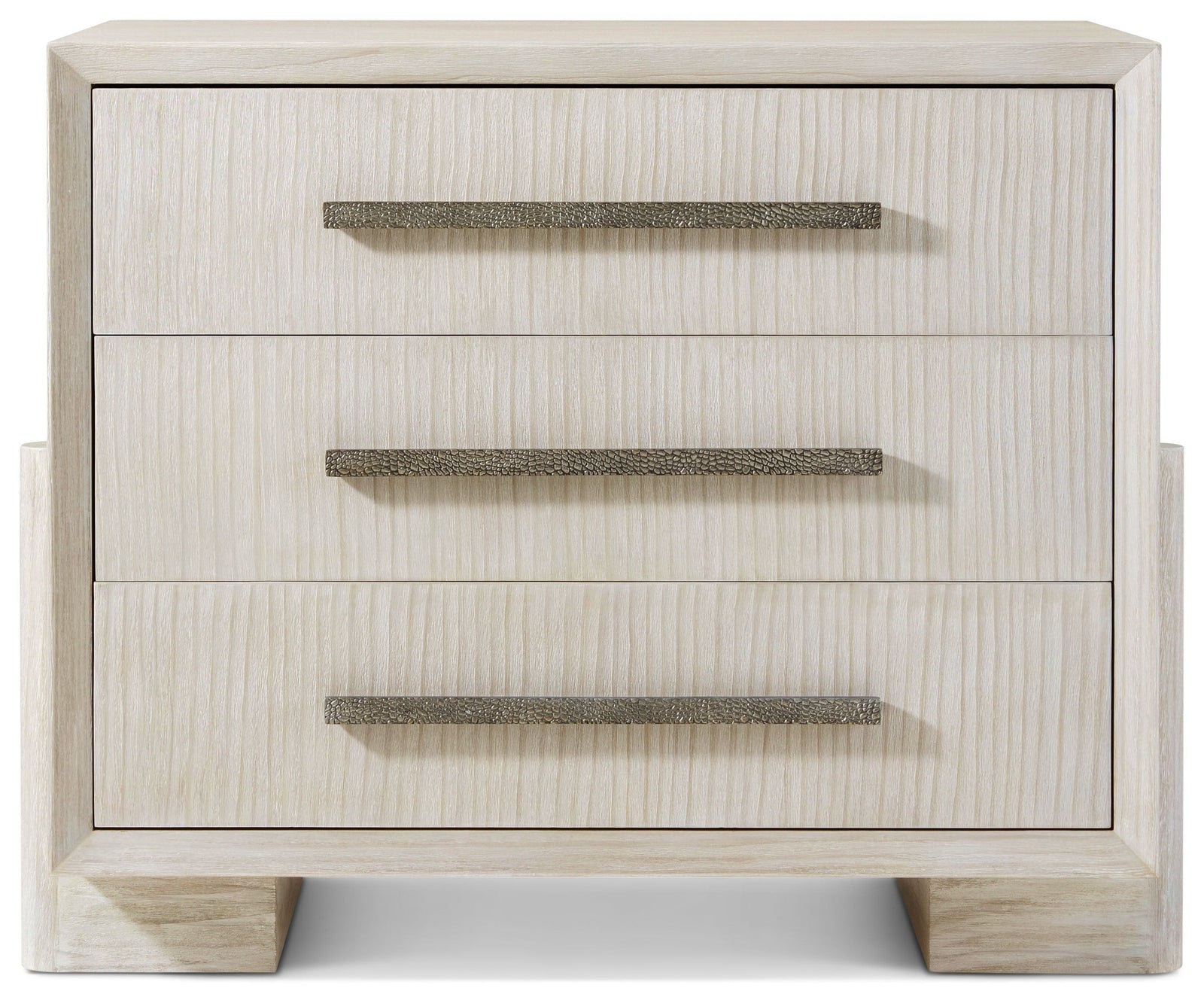 Theodore Alexander Urbane 3 Drawer Nightstand Sundew – front view