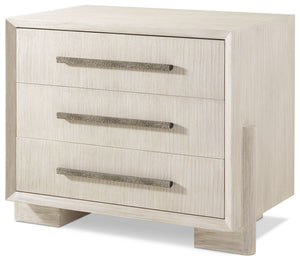 Theodore Alexander Urbane 3 Drawer Nightstand Sundew – angle view