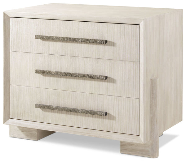 Theodore Alexander Urbane 3 Drawer Nightstand Sundew – angle view