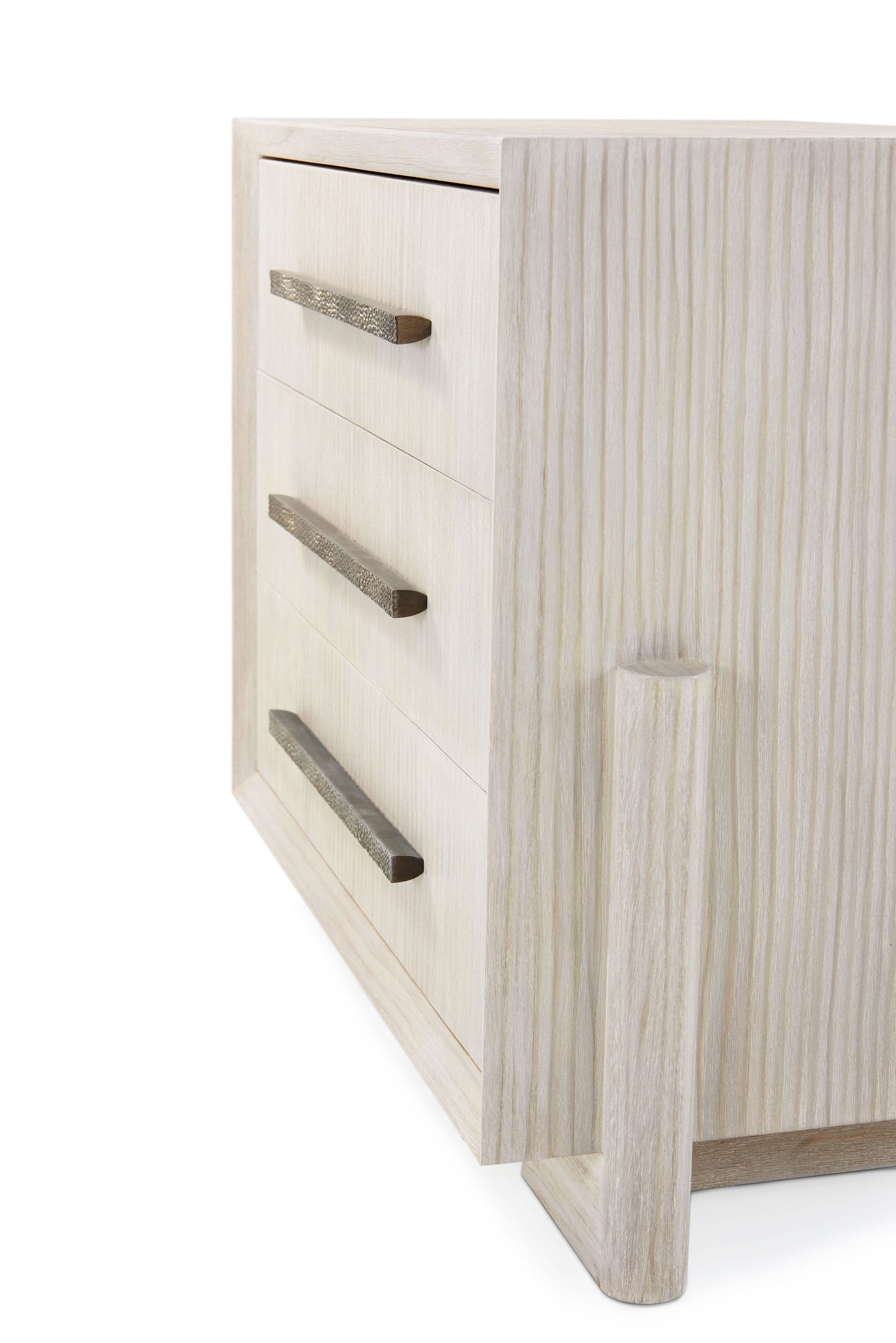 Theodore Alexander Urbane 3 Drawer Nightstand Sundew – side view