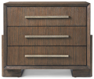 Theodore Alexander Urbane 3 Drawer Nightstand Campfire – front view