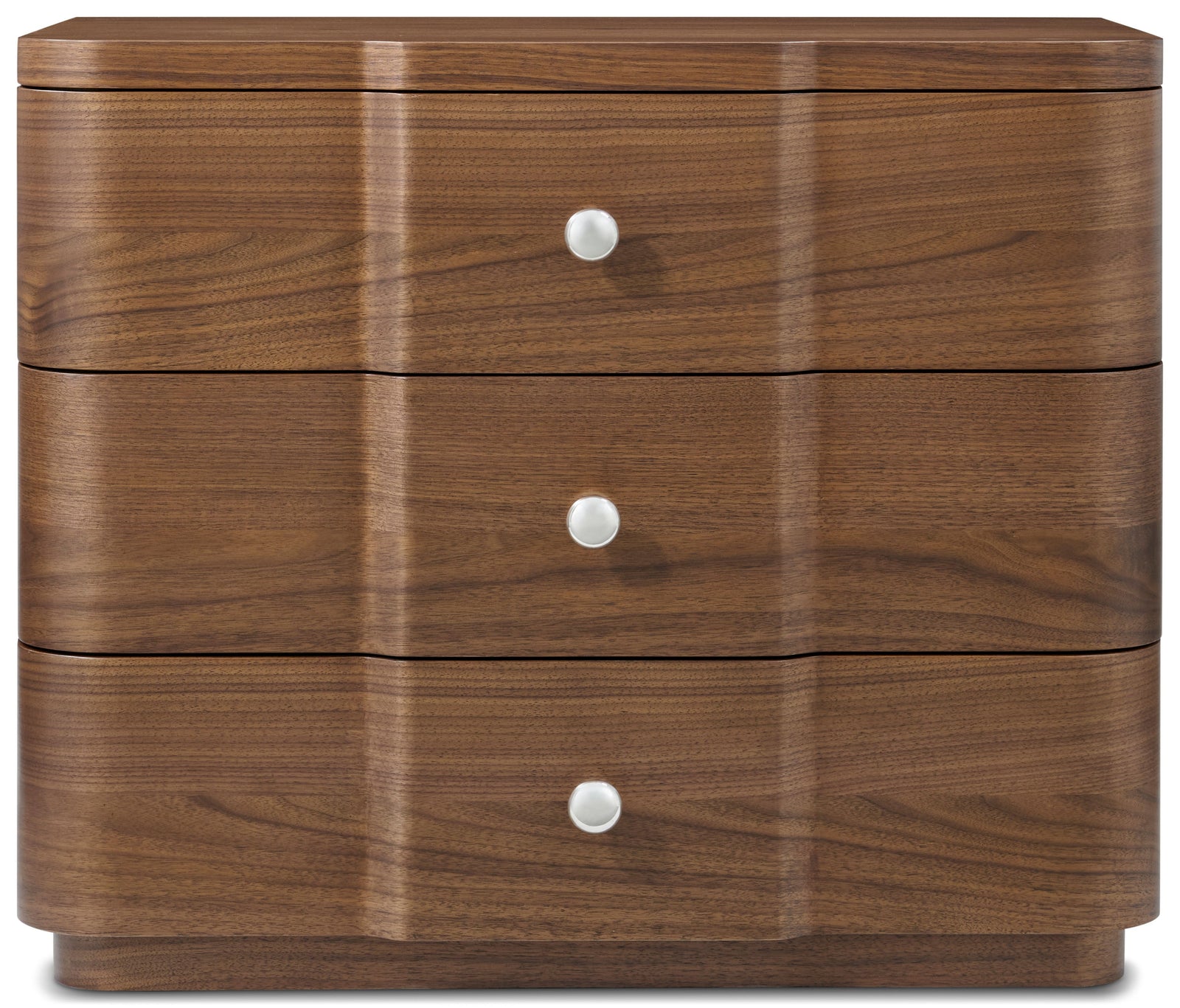 Theodore Alexander Coronet Walnut Nightstand – front view