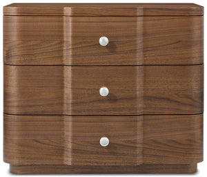 Theodore Alexander Coronet Walnut Nightstand – front view