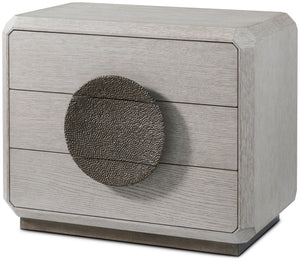 Theodore Alexander Spencer St. James Nightstand Argento, Deep Brown – angle view