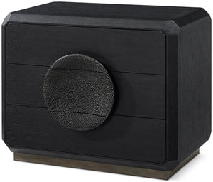 Theodore Alexander Spencer St. James Nightstand Lusso Onyx, Deep Brown, Onyx Textured – angle view
