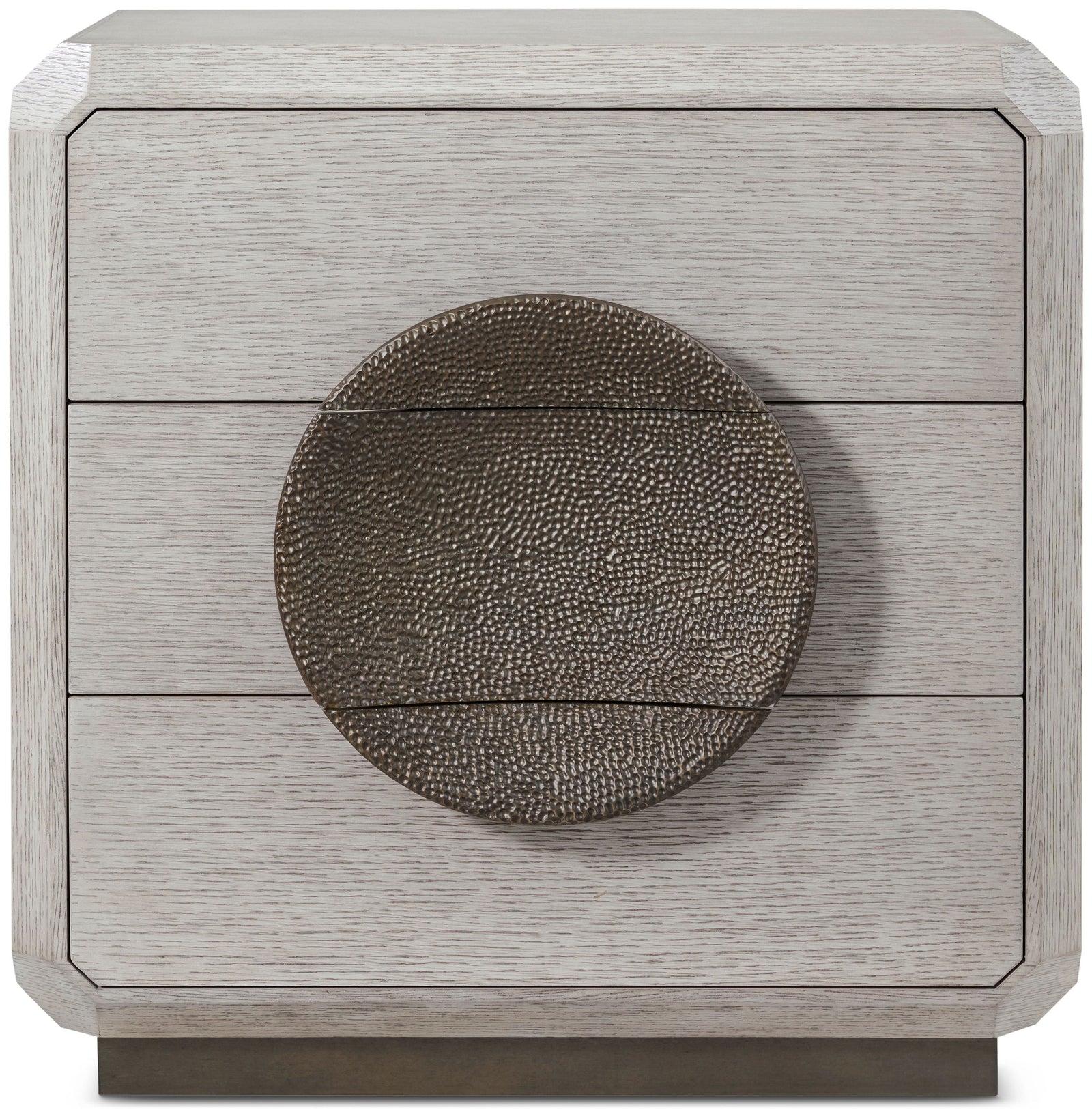 Theodore Alexander Spencer St. James Small Nightstand Argento, Deep Brown – front view