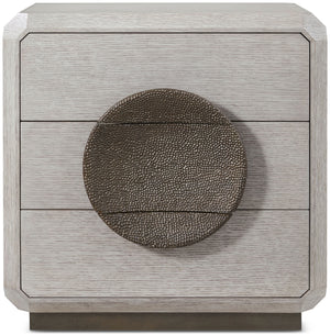 Theodore Alexander Spencer St. James Small Nightstand Argento, Deep Brown – front view