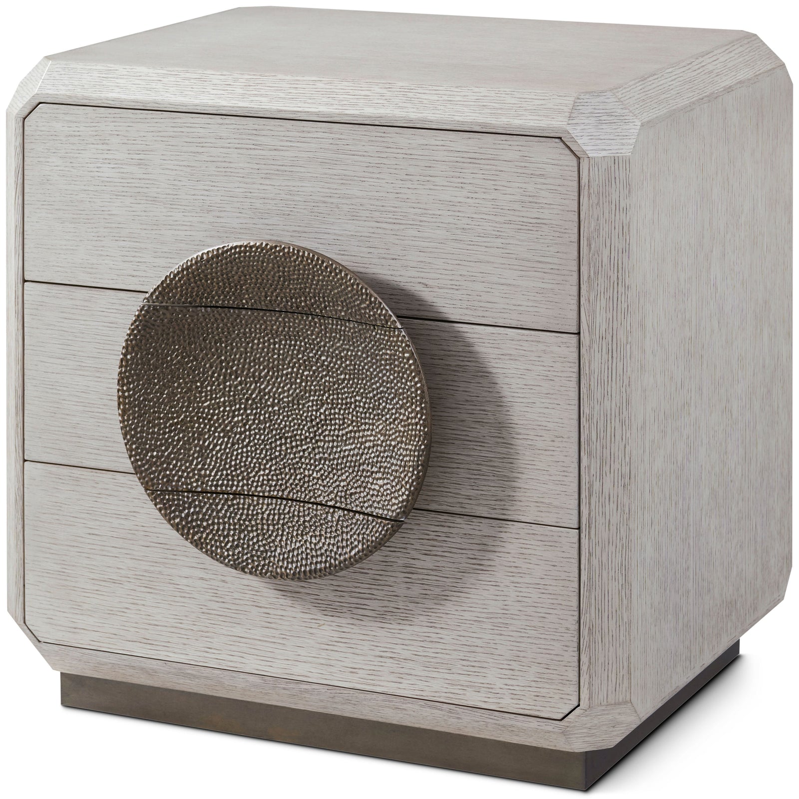 Theodore Alexander Spencer St. James Small Nightstand Argento, Deep Brown – angle view