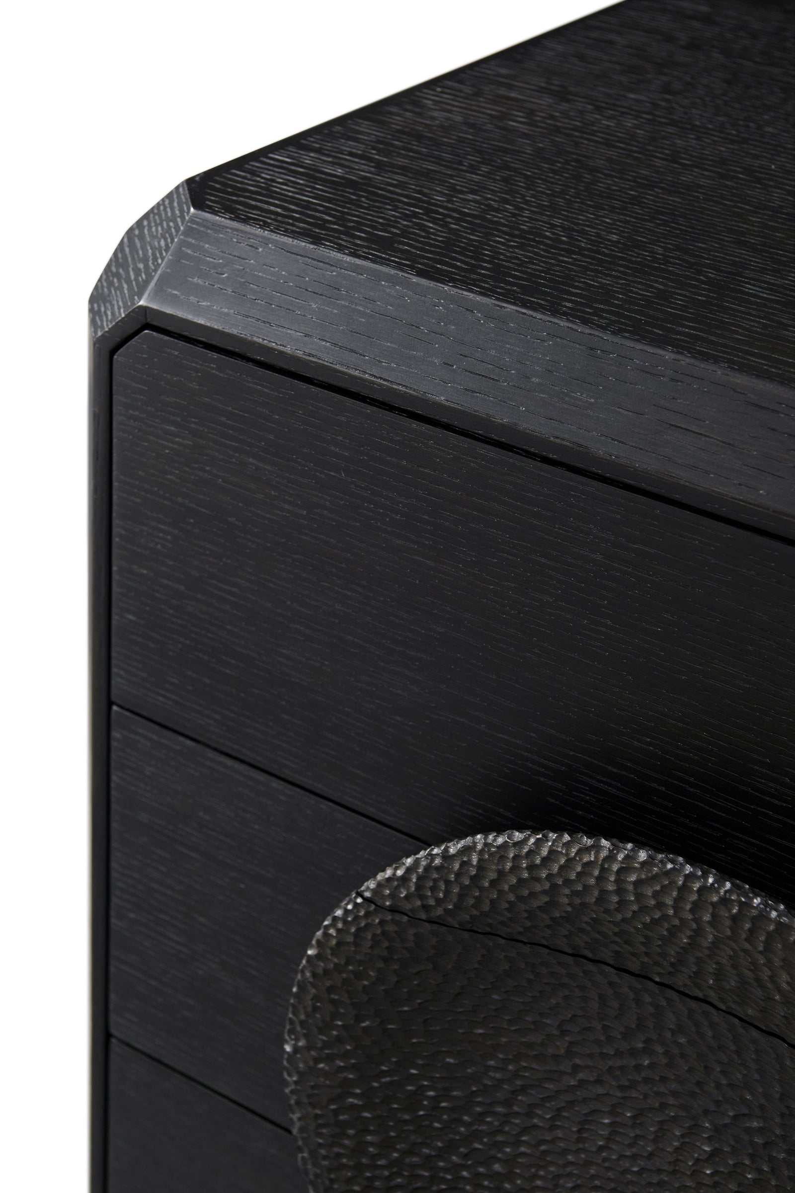 Theodore Alexander Spencer St. James Small Nightstand Lusso Onyx, Deep Brown, Onyx Textured – detail